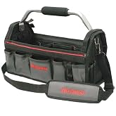 18-3/4" General Purpose Tool Tote, 11 Pockets, Black
