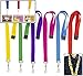 Ceiba Tree DIY Bright Color Hall Pass Lanyards with Badge Holders Set of 6