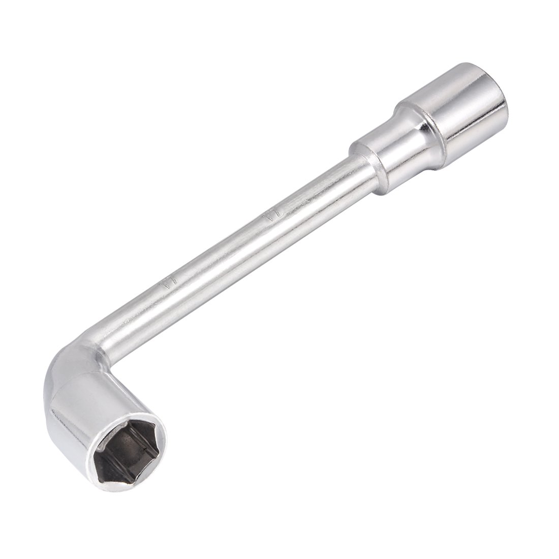 sourcing map 17mm Metric L Shaped Angled Open Hex 6 Point Socket Wrench