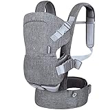Metene Baby Carrier, 4-in-1 Adjustable Infants Holder, Soft and Breathable, Ergonomically Designed Kids Wrap with Removable Bib, Toddler Carrier Perfect for Newborn Babies and Children up to 33 lbs