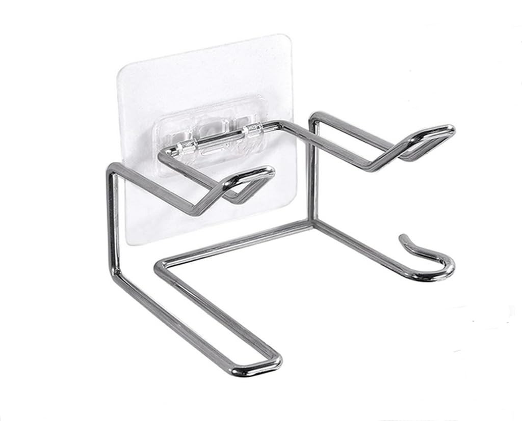 Photo 1 of Handheld Garment Steamer Iron Holder, Fabric Clothes Steamer Ironing Machine Hook Rack, Handheld Hanging Ironing Machine Hanger (Silver)