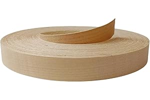 ebpsneer Maple Wood Veneer Edge Banding Roll 3/4 inch,Preglued Iron-On Veneer Edging,Hot Melt Self Adhesive Edgebanding Strip,Flexible Wood Tape for Cabinet Repair Furniture (3/4'' ×50')