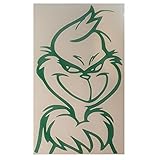 Grinch Christmas Vinyl Decal Sticker Green for Glass, Plastic or Metal