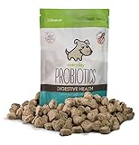 Everyday Probiotics for Dogs with Sensitive Stomachs: Natural Digestive Enzymes toRemedy Vomiting, Diarrhea, Constipation and Gas / Bloating (102 Treats/4 Billion CFU)