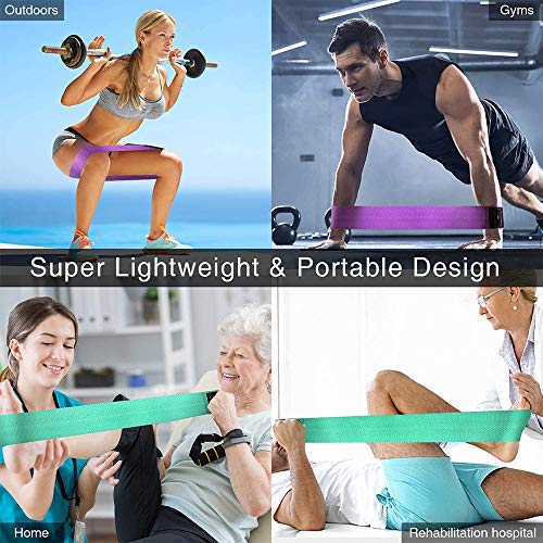 ANDSTON Resistance Bands for Legs and Butt, Non-Slip & Thicken Loop Booty Bands, 3 Resistance Levels Fabric Exercise Band Workout Bands Women Sports Fitness Band for Squat Glute Hip Training