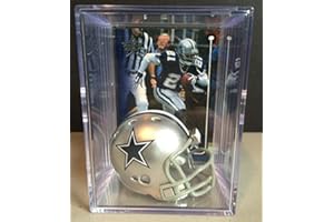 RIDDELL Dallas NFL Helmet Shadowbox w/Deion Sanders card
