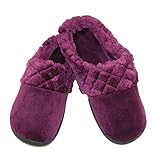 Dearfoams Womens Velour Clog Slipper with Cuff and Memory Foam