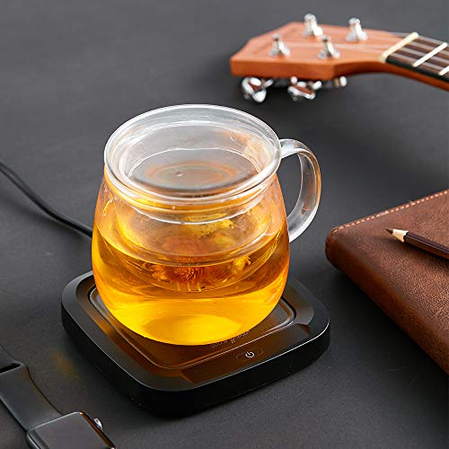 Coffee Mug Warmer,Vobaga Coffee Cup Warmer for Office Home Desk Use, Electric Coffee Warmer Plate(Up to 131℉/55℃) For Cocoa, Tea, Water, Milk,Black - Thumbnail 6