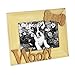 Isaac Jacobs Natural Wood Sentiments Dog “Woof!” Picture Frame, 4x6 inch, Photo Gift for Pet Dog, Puppy, Display on Tabletop, Desk (Natural, 4x6)