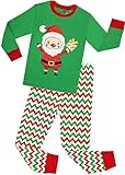 Girls And Boys Christmas Pajamas Children Santa Claus PJs Gift Set Kids Clothes