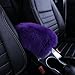 Forala Auto Center Console Pad Furry Sheepskin Wool Car Armrest Seat Box Cover Protector Universal Fit (W-Purple) (Long-Purple)