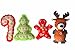 SCENEREAL Christmas Dog Squeaky Plush Toys - Best Small Cute Pet Puppy Soft Xmas Toy Set Pack 4 Pcs for Small Medium Dogs Cats Holidays Gifts