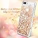 Maxdara Compatible iPhone 6 Plus 6s Plus 7 Plus 8 Plus Case Glitter Liquid Girls Women Case (Screen Protector) Bling Sparkle Luxury Pretty Case for iPhone 6 Plus 6s Plus 7 Plus 8 Plus (Gold Silver)