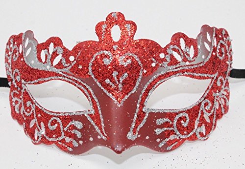 Ladies sparkling red and silver rialto venetian masquer…