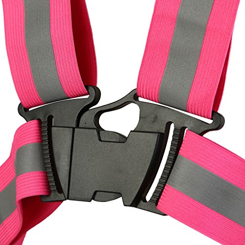 NONMON High Visibility Reflective Safety Vest Running Belt - Pink