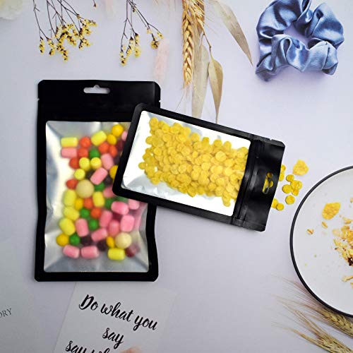 100 Pack Resealable Bags Mylar Bags Smell Proof Ziplock Bag with Clear