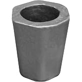 CANALHOUT 0.5Kg Graphite Crucible for Melting Metal | Silicon Carbide Crucible, 1800℃(3272&deg;F) High Temp, Melting Casting Refining Aluminum Gold Silver Brass Copper