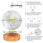 51dLQ5sEZmL. SS150 VGAzer-Levitating-Moon-LampFloating-and-Spinning-in-Air-Freely-with-3D-Printing-LED-Moon-Lamp-Has-3-Colors-ModesYEWHChange-from-WH-to-YE-for-Unique-GiftsRoom-DecorNight-LightOffice-Desk-Toys