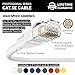 InstallerParts CAT5E Ethernet Cable 50 FT White - UTP Booted - Professional Series - 1 Gigabit/Sec Network/Internet Cable, 350MHZ