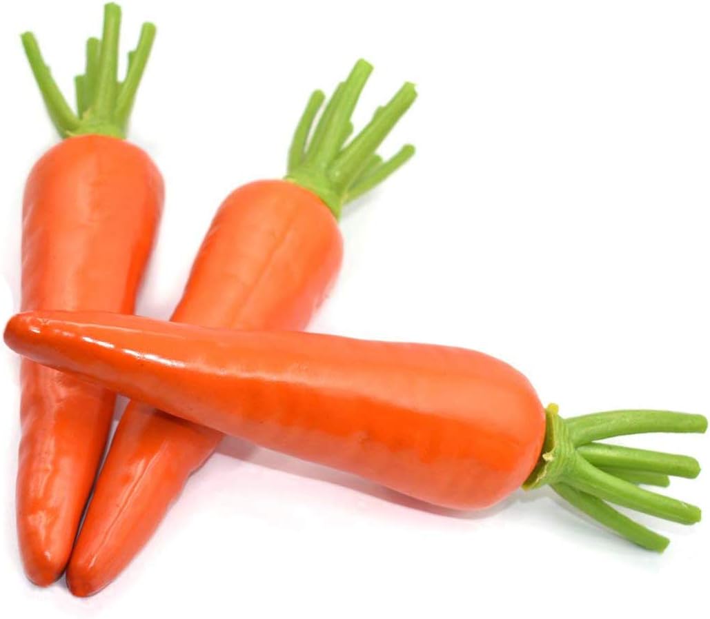 Hagao Fake Carrot Artificial Vegetable Carrots Simulation Plastic Lifelike for Easter House Kitchen Party Pub Decoration Cabinet Ornament 3 pcs