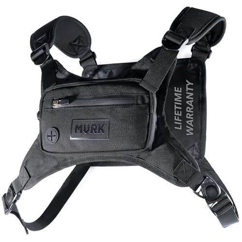 MVRK Water Resistant Running Vest Chest Pack, Phone Holder for Running, Lightweight Training Pack with Reflective Detail