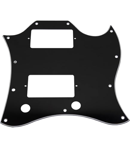 Ricambi Chitarra Sg Pickguard Per Chitarra SG - Piastra Antigraffio Nera 3 Strati Full Face, Con Viti Metal Gear Solid V Ground Zeroes - Foto 11