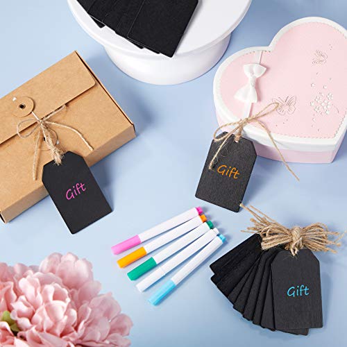 Mini Chalkboard Tags and Markers, Wooden Chalkboard Signs Double Sided