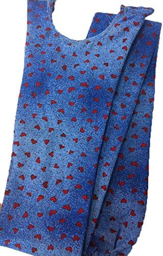 Stethoscope Cover Blue Red with BB Hearts Patern Handmade Scrub Nursing Doctor