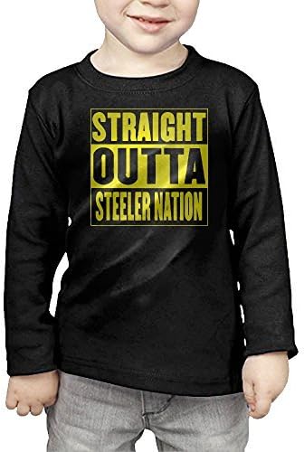 Straight Outta Steeler Nation Toddler Long Sleeve Cotton Tee