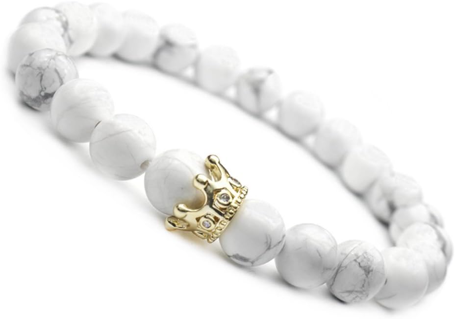 AIUIN Lava Rock Chakra Beads Agate Alloy Bracelet Healing Energy Gemstone Adjustable Braided Link Bracelet