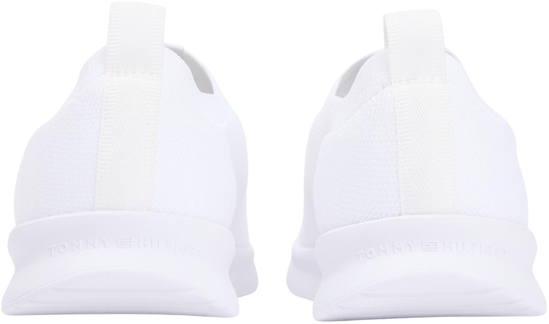Tommy Hilfiger Herren Runner Sneaker Lightweight Knitted Low Top, Weiß (White), 43 2