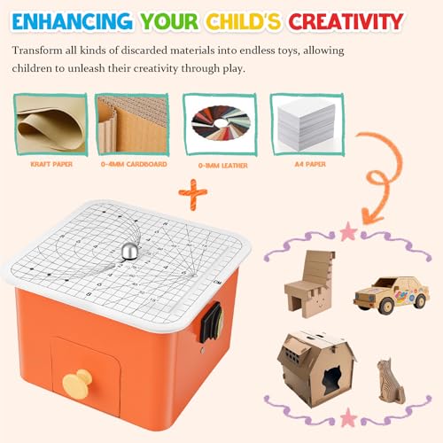 Safe Cardboard Cutter For Kids: Chomp 45w Bladeless Electric Saw Precisely Cuts 4mm Cardboard Stem Tool Ideal For 3D Models And School Projects