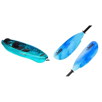 Pelican - River Gorge 130X Tandem Kayak + Poseidon Paddle 89 in - Kayak Bundle