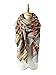 Spring Fever Large Tartan Plaid Cashmere Feel Soft Cozy Warm Lightweight Blanket Scarf Wrap Shawl Beige