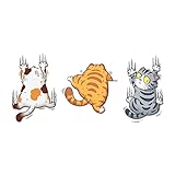 Scratch Cat Vinyl Car Sticker, Three Cats Scratch