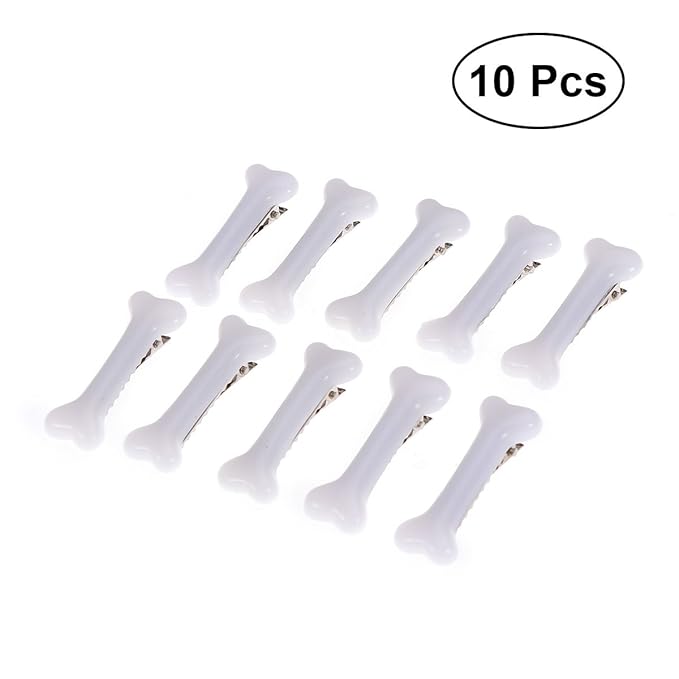 Amazon Com Frcolor White Dog Bone Hair Clips Hair Pins Barrettes