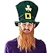 Funny Party Hats St. Patrick Day Costume Leprechaun Top Hat and Beard Accessory