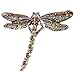 New Charming Jewelry Women's Vintage Noble Dragonfly Crystal Scarf Pin Brooches