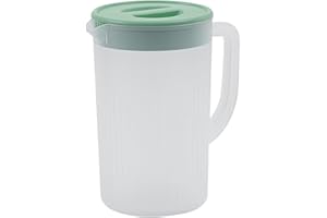 2.7L Cold Water Kettle, Large Capacity Ice Tea Kettle Plastic Pitcher with Lid & Filter Hole Translucent Juice Pitcher Water 