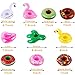 HLXY Inflatable Drink Holders 20 Packs Swim Drink Floats Coasters Summer Pool Beverage Boat Cup Holders for Pool Party Supplies