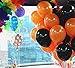 LOKMAN 10 Inches Black and Orange Latex Balloons for Wedding, Baby Shower, Birthday Party Decoration, 100 per Unit (Black and Orange)