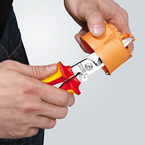 Knipex Elektro-Installationszange verchromt, isoliert mit Mehrkomponenten-Hüllen, VDE-geprüft 200 mm 13 96 200 – Bild 4