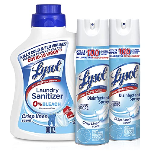 Lysol Laundry Sanitizer, Antibacterial Fabric Sanitizer, Crisp Linen