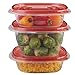 Rubbermaid TakeAlongs Assorted Food Storage Container, 5.2 and 2.9 Cup, 10 Piece Set, Red