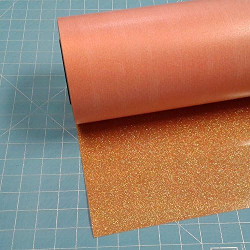 Translucent Orange Siser Glitter 20" x 3' Iron on Heat Transfer Vinyl Roll, HTV by Coaches World