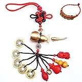 KXT Feng Shui Coins with Brass Calabash for Wealth