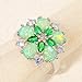 CiNily Christmas Jewelry Gifts Green Fire Opal Emerald Silver Zircon Women Jewelry Gemstone Ring Size 6-10 (6)