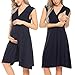 Dorani Breastfeeding PJS Women’s Nursing Nightgowns Sleeveless Maternity Sleepwear S-XXL