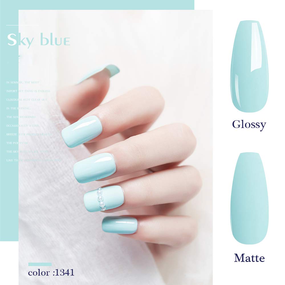 Amazon Com Arte Clavo Aqua Blue Nail Gel Polish Harmless Resin Professional Lacquer Soak Off Nail Art Uv Lamp Led 15ml Health Personal Care