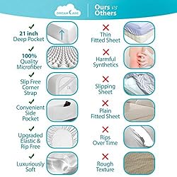 DREAMCARE Queen Sheet Set - Cooling Bed Sheets